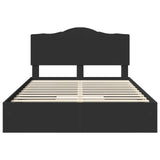Storage Bed with Headboard Black 150 x 200 cm Engineered Wood 3413493