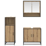 Bathroom Furniture Set 3 pcs Artisan Oak Engineered Wood 3402385