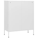 Chest of Drawers White 80x35x101.5 cm Steel 336206