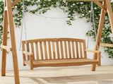 Swing Bench Natural 114 x 60 x 60.5 cm Solid Teak Wood 42030025