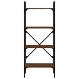 Bookcase 4-Tier Brown Oak 56x31,5x138,5 cm Engineered Wood 833342