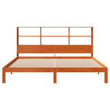 Bookcase Bed without Mattress Wax Brown 180x200 cm Super King Solid Wood Pine 3322583