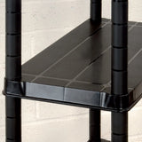 Storage Shelf 4-Tier Black 244x30.5x130 cm Plastic 3059859