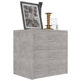 Bedside Cabinets 2 pcs Concrete Grey 40x30x40 cm Engineered Wood 801044