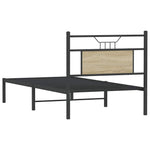 Bed Frame without Mattress Sonoma Oak 90x200 cm Engineered Wood 4106785