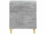 Bedside Table Concrete Grey 43 x 39.5 x 66.5 cm Engineered Wood 895018