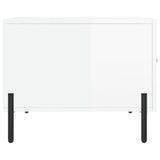 Coffee Tables 2pcs High Gloss White 50x50x40 cm Engineered Wood 829417