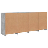 Sideboard with LED Lights Concrete Grey 164x37x67 cm 3209054