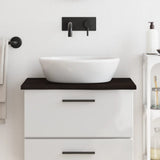 Bathroom Countertop Dark Brown 60x50x2 cm Treated Solid Wood 3156203