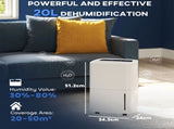 20L Dehumidifier, with Touch Control - White T3398P330514