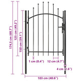 Garden Gate Woerden Steel 1x1.25 m Black 143059