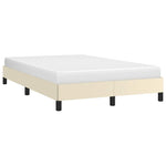 ZNTS Bed Frame without Mattress Cream 120x190 cm Small Double Faux Leather 3269621