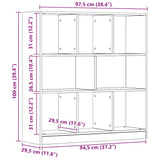 Book Cabinet Artisan Oak 97.5x29.5x100 cm Engineered Wood 855789