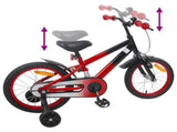 Kids Bike 16 Inches for 4-6 Years Old Red Black 42009337