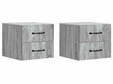 Wall-Mounted Bedside Cabinet 2 pcs Grey Sonoma Engineered Wood 898648