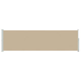 Retractable Side Awning Beige 500 x 117 cm Polyester 42035325