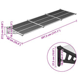 Door Canopy Black and Transparent 297.5x90 cm Polycarbonate 153687