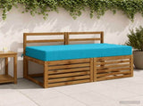 Seat Cushion SOEST 100% Polyester Turquoise 120 x 80 x 15 cm 944322