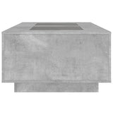 ZNTS Coffee Table with Infinity LED Concrete Grey 116x69x40 cm 3284059