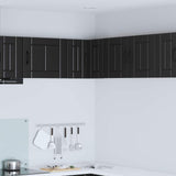 Wall Corner Cabinet LUCCA Black 57 x 57 x 40 cm Engineered Wood 884956