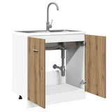 Sink Bottom Cabinet Lyon Artisan Oak 80x46x81.5 cm Engineered Wood 856078