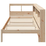 Bookcase Bed without Mattress 90x200 cm Solid Wood Pine 3324326