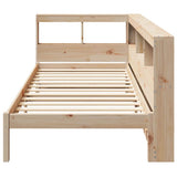 Bookcase Bed without Mattress 90x200 cm Solid Wood Pine 3324326