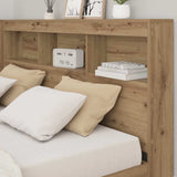 Storage Headboard with Shelf Artisan Oak 150 cm Engineered Wood 3335500
