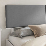 Bed Frame with Upholstered Headboard Light Grey 180 x 200 cm 3398083