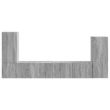TV Cabinet Set 4 pcs Grey Sonoma Engineered Wood 3409120