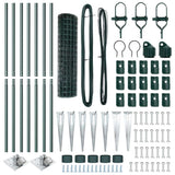 Welded Wire Fence with Spikes 10 x 1 m PVC-Coated Steel 3350547