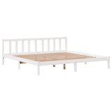 Bed Frame without Mattress White 180x200 cm Super King Solid Wood Pine 3306587