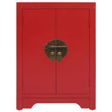Bedside Cabinet Red 38x28x52 cm Paulownia Wood 284074