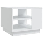 ZNTS Coffee Table White 55x55x43 cm Engineered Wood 810289