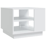 ZNTS Coffee Table White 55x55x43 cm Engineered Wood 810289
