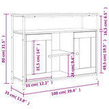 Sideboard Smoked Oak 100x35x80 cm Engineered Wood 835506