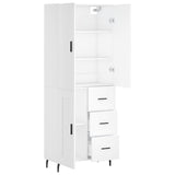 Highboard White 69.5x34x180 cm Engineered Wood 3196027