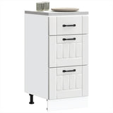Kitchen Base Cabinet Lucca White Engineered Wood 854230