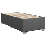 ZNTS Bed Frame without Mattress Dark Grey Single Fabric 3284506