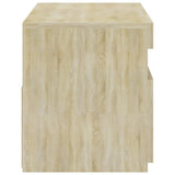 TV Cabinet with LED Lights Sonoma Oak 75x35x40 cm 804397