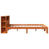 Bookcase Bed without Mattress Wax Brown 120x190 cm Small Double Solid Wood Pine 3322525