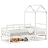 Day Bed with Roof without Mattress White 80x200 cm Solid Wood 3282303