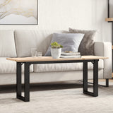 Coffee Table O-Frame 110x40x45 cm Solid Wood Pine and Steel 3282667