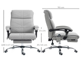 Faux Leather Massage Office Chair - Light Grey T3398P329951