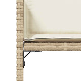 Garden Chairs with Cushions 4 pcs Beige Poly Rattan 364987