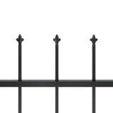 Garden Fence with Spear Top Steel 1070x150 cm Black 277634
