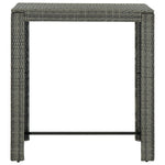 5 Piece Outdoor Bar Set with Armrest Poly Rattan Grey 3064812