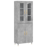 Highboard Concrete Grey 69.5x34x180 cm Engineered Wood 3198197