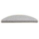 Stair Mats 15 pcs 56x17x3 cm Silver Half Round 326895