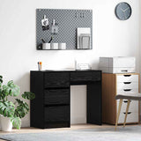 Desk with Drawer Black Oak 90 x 37.5 x 75 cm Engineered Wood 869491